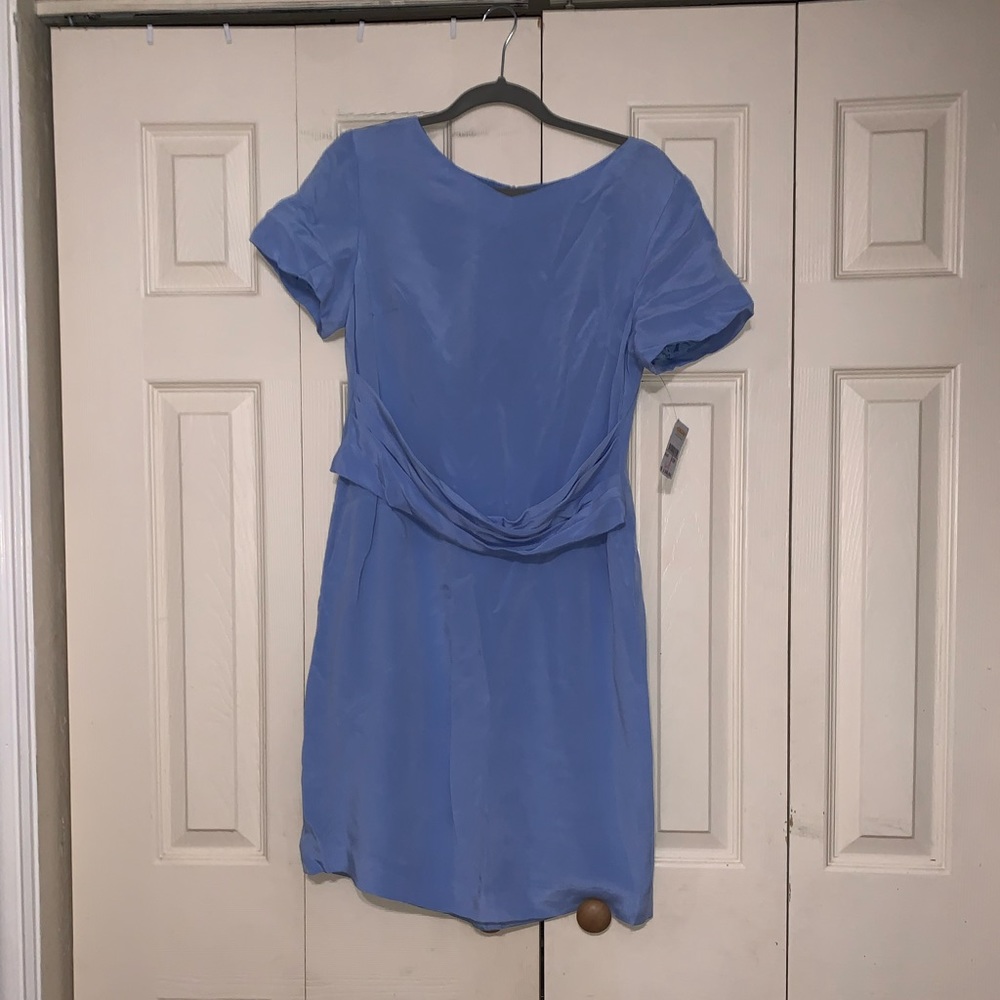 Talbots Petite Blue Silk Dress